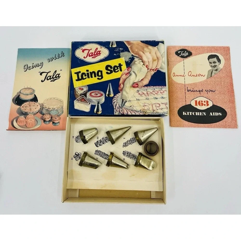 Vintage Tala Icing Set Includes 6 Tips and Instructions Original Box